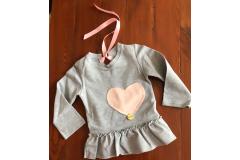 Dream Dress Grey Shirt Heart, 74-140